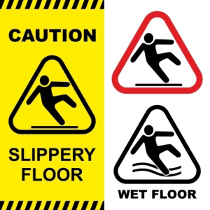 wet floor caution signs